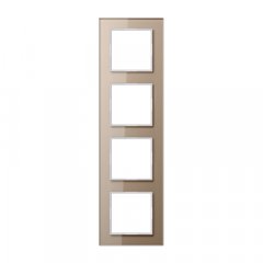 Stikla rāmītis 4-vietīgs, vertikālā un horizontālā montāža, A CREATION, šampanieša krāsā