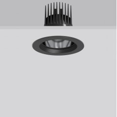 HELEDON maxi, 25 W, 3050 lm, 927, black, DALI Recessed downlights, D 162 H 3 HEL 135, 12°