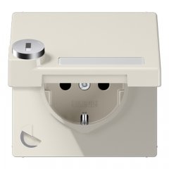 Kontaktligzda SCHUKO, 16 A 250 V ~, marķējams, ar bērnu drošību un vāciņu, ar drošības slēdzeni, termoplasts