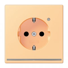 Kontaktligzda SCHUKO, 16 A 250 V ~, ar LED apgaismojumu, ar bērnu drošību, Serie LS, terre sienne claire 59