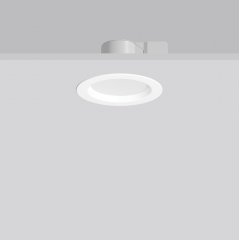 Gaismeklis Toledo LED 6,5W,700 lm,830/840,DALI,104°,D-130mm, H-2mm, balts