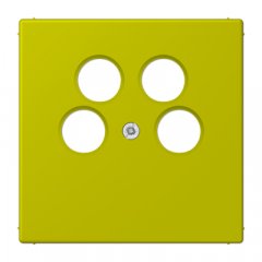 Centrālplate 4-vietīga SAT-TV-kontaktligzda (Ankaro), termoplasts, Serie LS, vert olive vif