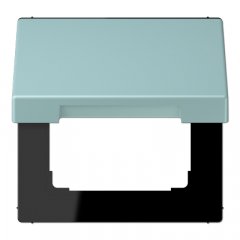 Rozetes vāks ar atsperi, termoplasts krāsots, Serie LS, céruléen clair