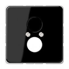 Virsma ar 2 vietām 18,5 mm Ø, duroplast, Serie CD, melns