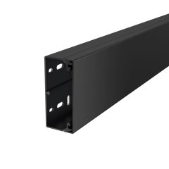 Kabeļu kanāls ar perforēto pamatni 2000x90x40, PVC, melns, 9005