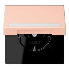 Kontaktligzda SCHUKO, 16 A 250 V ~, marķējams, ar bērnu drošību un vāciņu, termoplasts krāsots, Serie LS, l'ocre