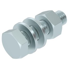 Sešstūra skrūve ar šeibu un uzgriezni M8x30, St, F