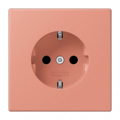 Kontaktligzda SCHUKO, 16 A 250 V ~, ar bērnu drošību, Serie LS, l'ocre rouge moyen
