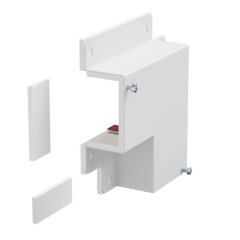 Plakans leņķis montāžai pie sienas un griestiem 40x70, St, L, dzidri balts, 9010 BSKM-FW 0407 RW