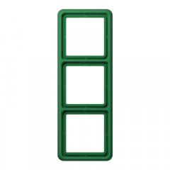 Rāmītis 3-vietīgs, vertikālā un horizontālā montāža, termoplasts, CD 500, zaļš