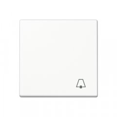 Taustiņs 1-viet, ar zvana simbolu, termoplasts, Serie A, balts