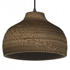 Decor Cardboard Hat Pendant E27 Brown
