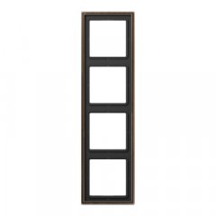 Rāmītis 4-vietīgs, vertikālā un horizontālā montāža, misiņš LS 990, Messing antik