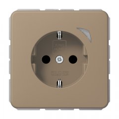 Kontaktligzda SCHUKO, 16 A 250 V ~, skrūvju spailes, ar indikātoru un bērnu drošību, termoplasts krāsots, Serie CD,