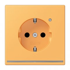 Kontaktligzda SCHUKO, 16 A 250 V ~, ar LED apgaismojumu, ar bērnu drošību, Serie LS, ocre jaune clair