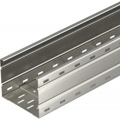 Kabeļu rene lieliem attalumiem perforēta, kniedēta 160x600x6000, V2A, 1.4301, 2B