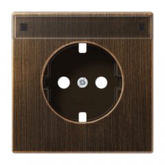 Centrālplate kontaktligzdai marķējams, Messing, Serie LS, Messing antik