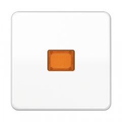 Taustiņs 1-viet, ar indikācijas logu, termoplasts, Serie CD, balts