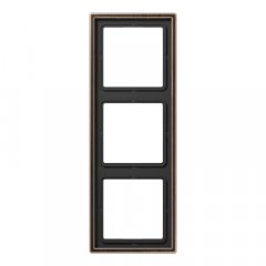 Rāmītis 3-vietīgs, vertikālā un horizontālā montāža, misiņš LS 990, Messing antik