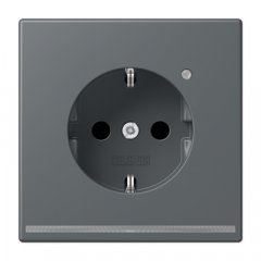 Kontaktligzda SCHUKO, 16 A 250 V ~, ar LED apgaismojumu, ar bērnu drošību, Serie LS, gris foncé 31