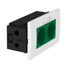 Rozetes komplekts priekš dubulta Modul 45 84x140x59mm, PC, piparmētru zaļa, 6029 SDE-RW D0GN2B