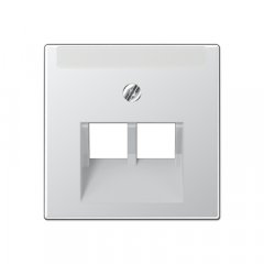 Virsma IAE/UAE-datu rozetei 2 x 8-polig, marķējams, termoplasts lakots, Serie A, alumīnijs