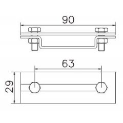 Plakandzelzs sienas stiprinājums FT50x4mm