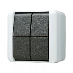 Slēdzis Wippschalter, Doppel-Wechsel, 10 AX 250 V ~, IP 44, WG 800