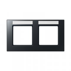 Rāmītis 2-vietīgs, marķējams, horizontāla montāža, termoplasts krāsots, A CREATION, matēts antracīts