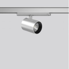 DEECOS S mini track-in, 20 W, 2050 lm, 940, silver, on/off Surface mounted projectors, D 87 H 135, 4