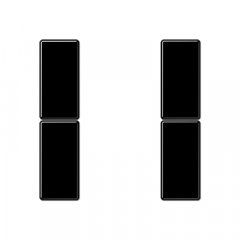 Taustiņs 2-viet, F50, Serie A, melns