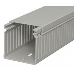 Perforēts vādu kanāls 60x60x2000, PVC, akmens pelēks, 7030 LK4 60060