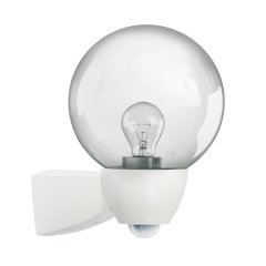 Automatic light with bubble glass and 130° motion detector, white