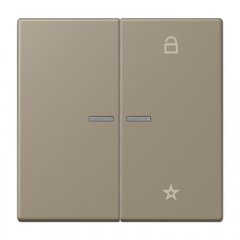 eNet taustiņš unversālais 2-viet, duroplasts, Serie LS, ombre naturelle moyenne