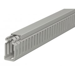 Perforēts vādu kanāls 50x25x2000, PVC, akmens pelēks, 7030 LKV 50025