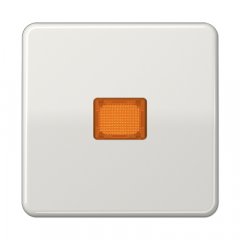 Taustiņs 1-viet, ar indikācijas logu, duroplasts, Serie CD, gaiši pelēks