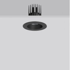 HELEDON mini, 29 W, 3500 lm, 940, black, DALI Recessed downlights, D 124 H 3 HEL 120, 72°