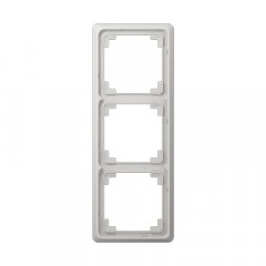 Rāmītis 3-vietīgs, vertikālā un horizontālā montāža, duroplasts, CD PLUS, gaiši pelēks