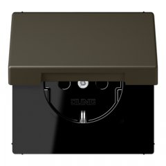 Kontaktligzda SCHUKO, 16 A 250 V ~, ar vāciņu, Serie LS, ombre naturelle 31