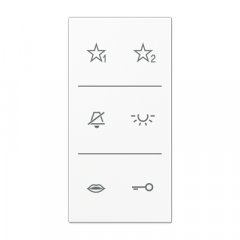 Virsma ar simboliem Audio, F50, Serie LS, balts