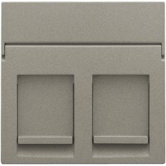 Central plate data 2x RJ, bronze coated