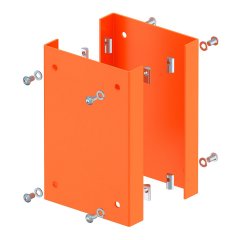 Mehaniska aizsardzība industriālai kolonnai 250x166x33mm, St, gaiši sarkanīgs, 2008 ISS160160AS HRO