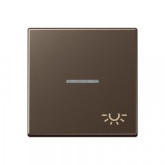 Taustiņs 1-viet, ar indikācijas logu, ar spuldzes simbolu, Serie A, moka