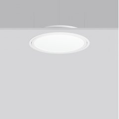 Gaismeklis TRIONA round, 29 W, 2450 lm, 827-865, white, DALI Recessed ceiling luminaires, D 505 H 2 HEL 89, Plastic (PMMA) opal