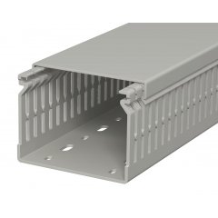 Perforēts vādu kanāls 60x80x2000, PVC, akmens pelēks, 7030 LK4 N 60080