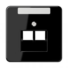 Virsma IAE/UAE-datu rozetei 2 x 8-polig, marķējams, termoplasts, Serie CD, melns