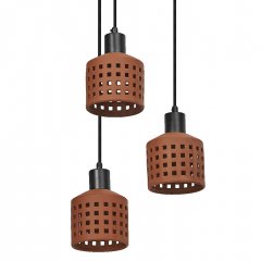 Decor Clay Windows Pendant PL 3XE27 Brown