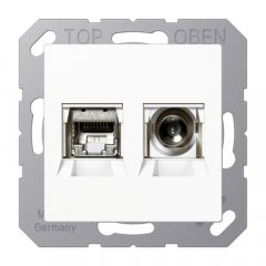 Smart TVrozete, termoplasts, Serie AS/A, balts