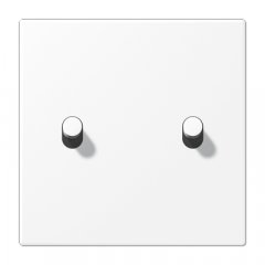 Virsma slēdžiem, 1-viet, 2 cilindrisks rotācijas slēdzis, Serie LS 1912, sniegbalta matt (lackiertes Aluminium)
