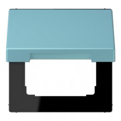 Rozetes vāks ar atsperi, termoplasts krāsots, Serie LS, céruléen moyen